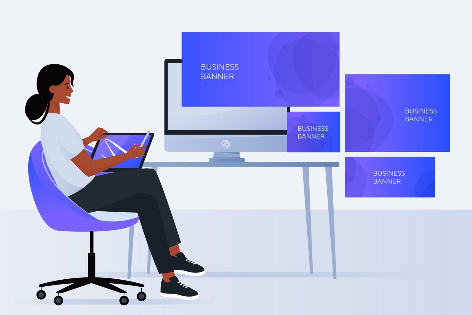 لافتة رقمية إبداعية