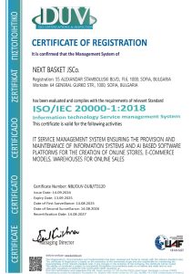 Certificate ISO 9001:2018